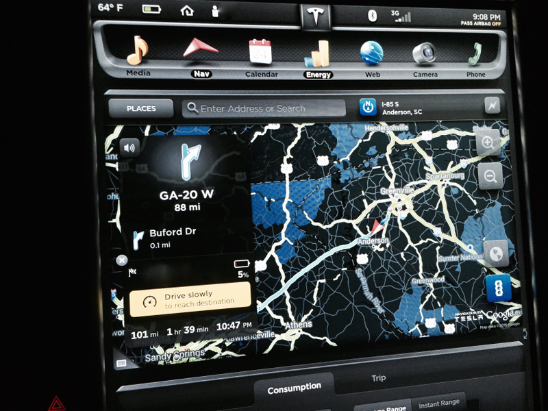 Illustration for article titled Midnight run to Greenville to rescue the Tesla